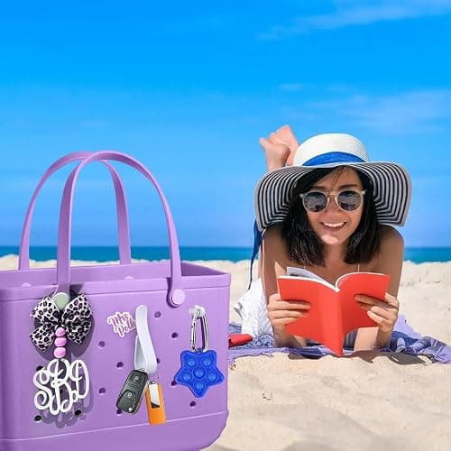 Mity rain Key Holder for Bogg Bag, Accessories for Bogg Bags Original X Large, Insert Charm Carabiner Keychain for Beach Bag thumbnail 4