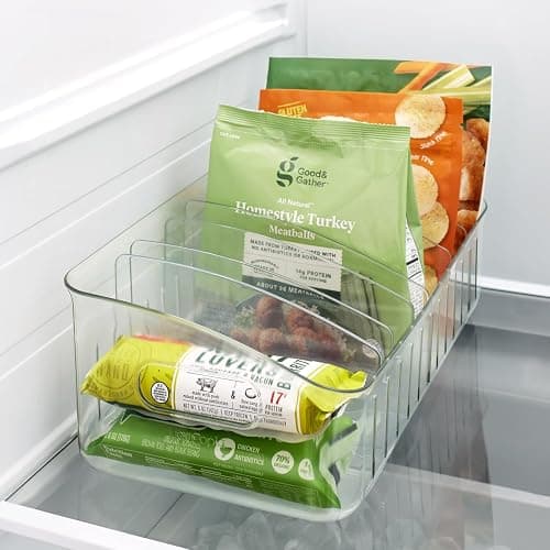 YouCopia FreezeUp Freezer Bin 15", BPA-Free Clear Fridge Organizer with Adjustable Dividers and Handles for Frozen Food and Leftovers thumbnail 6