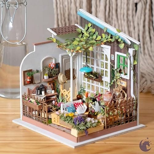 Rolife DIY Miniature House Kit Miller's Garden, Tiny House Kit for Adults to Build, Mini House Making Kit with Furnitures, Halloween/Christmas Decorations/Gifts for Family Friends (Miller's Garden) thumbnail 2
