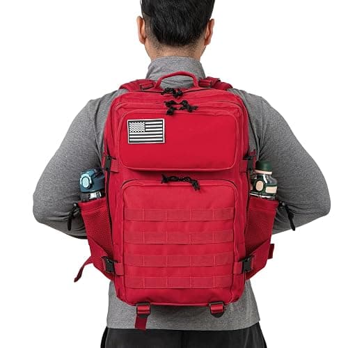 QT&QY 25L/45L Military Tactical Backpack For Men Molle Daypack 3 Day Bug Out Bag Hiking Rucksack With Bottle Holder thumbnail 4