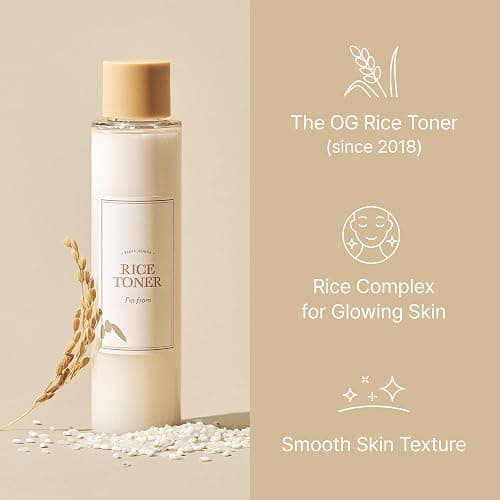 I'm from Rice Toner, Mini Size, Travel Essentials, Hydrating for Dry, Dull, Combination Skin, Vegan, Fragrance Free, Glass Skin, Korean Face Care 1.01 Fl Oz thumbnail 3