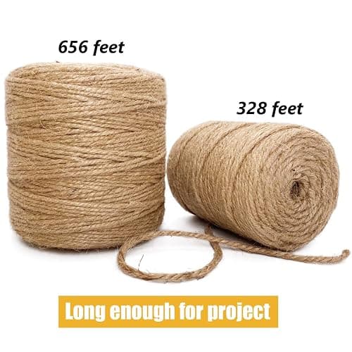 Leecogo 3mm Jute Twine 328 Feet Heavy Duty and Durable Brown Twine for Crafting, Gardening, and DIY Projects thumbnail 5