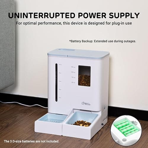 iPettie FW54 5G/2.4GHz WiFi Automatic Feeder and Waterer 2-in-1 Set for Pets, 300 oz Large Capacity for 2 Weeks, Perfect for Working Parents thumbnail 5