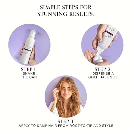 hOURS haircare Full-Time Plumping Mousse for Women | Professional Volumizing No Crunch Foam Long-lasting Volume Body & Bounce | Sulfate, Paraben, & Cruelty Free, Award-Winning Styling Product | 6 oz thumbnail 6