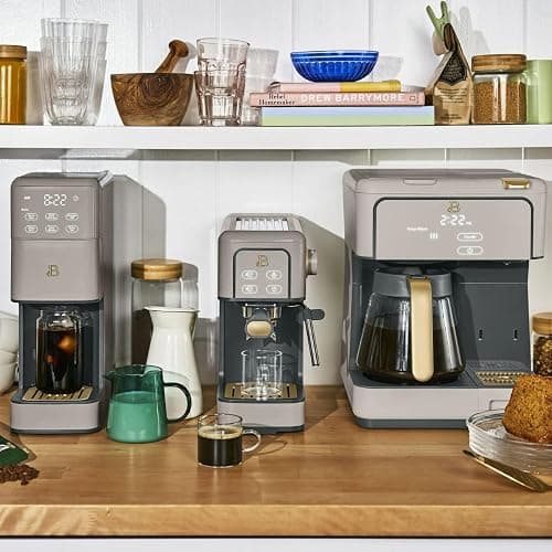 Beautiful Multi-Brew Coffee Maker – 12-Cup Carafe & Single-Serve Pod or Grounds, Iced Coffee Mode, Programmable Touch Display, Includes Filters (Porcini Taupe) thumbnail 2