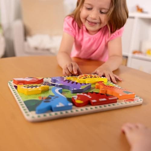 Melissa & Doug Dinosaur Wooden Chunky Puzzle (7 pcs) - FSC Certified thumbnail 8