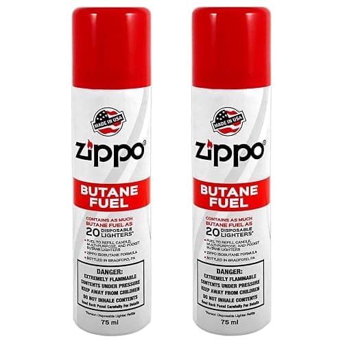 Zippo Butane Fuel Refill – Premium High-Purity for Lighters, Torches & Inserts – Clean Burning, Consistent Flame, Reliable Performance, Made in USA, 75ml 2-Pack - Image 1