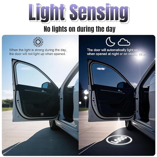 2PCS Custom Car Door Projector Lights Personalized Logo LED Car Door Step Welcome Light Customized Photo Text thumbnail 3