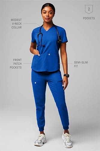Fabletics Women's Method 2-Pocket Scrub Top - MotionTech, 4-Way Stretch, Wrinkle-Resist, Anti-Shrink thumbnail 5