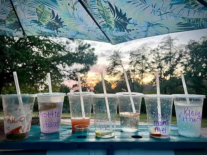 TashiBox Plastic Cups with Flat Lids 100 Sets 16 oz, Clear Crystal drink cups with lids thumbnail 7
