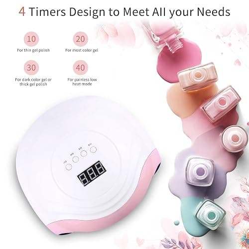 Aokyom 168W Lámpara Secadora UV Uñas, Gel Curado Máquina 36LED y Pantalla LED, con 4 Temporizador de 10s,30s,60s 99s Para Manicura Pedicura Nail Art Hogar, Salón thumbnail 6