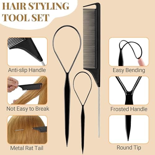 IKOCO 822PCS Hair Accessories for Girls, Elastic Hair Ties with Neutral Color Clips and Tools thumbnail 6