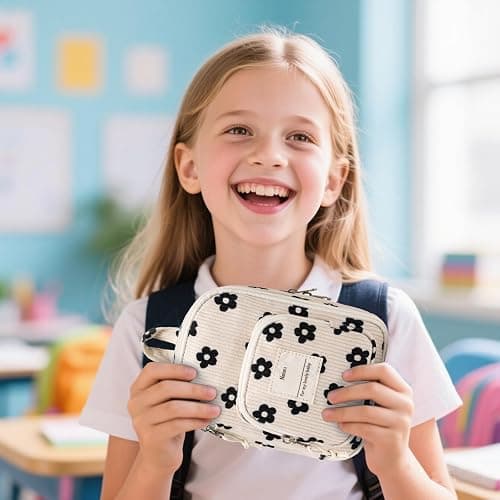 LEDAOU Pencil Case Cute Zipper Pencil Pouch Large Capacity Pencil Bag Organizer School Supplies for Girls Boys Kids thumbnail 2