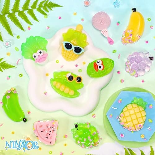 NINAOR Squeeze Squishy Toys for Kids, 12Pcs Fruit Vegetables Sensory Fidget Toys, Easter Egg Fillers Party Favors Treasure Box Toys for Classroom Stress Relief Gifts Travel Cute Stuff for Boys Girls thumbnail 3