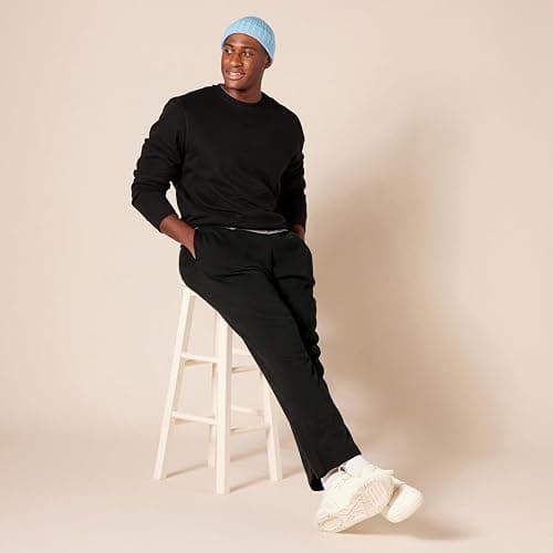 Amazon Essentials Men's Relaxed Straight Leg Fleece Open Bottom Sweatpant (Available in Big & Tall) thumbnail 8