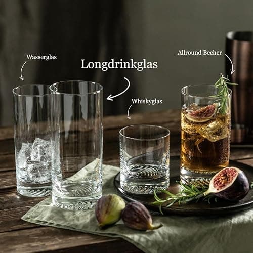 Zwiesel Glas Longdrinkglas Echo (4-er Set), stilvolle Trinkgläser für Longdrinks, spülmaschinenfeste Tritan-Kristallgläser, Made in Germany (Art.-Nr. 123378) thumbnail 5