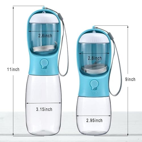 Cibaabo Dog Water Bottle with Food Container, Travel Puppy Water Bowl, Portable Pet Dispenser, Dog Stuff Accessories Items, Puppy Essentials Necessities for Yorkie Chihuahua Cat Walking and Hiking thumbnail 6