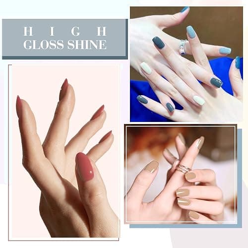CANNI 6 Colors 9 ML Hema-Free Brown Gel Nail Polish Set, Fall Light Brown Nude Blue Gel Polish Kit, Soak Off LED Nail Gel Manicure Kit DIY at Home Salon Gifts thumbnail 4