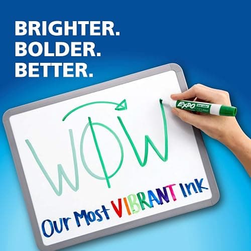 EXPO Dry Erase Markers, Low Odor Ink, Assorted Colors, Fine Tip, 12 Count - Back to School, Teacher, Classroom, Office Supplies thumbnail 3