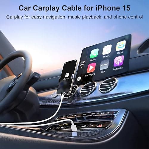 USB to USB C Cable for iPhone 17 16 Type C Carplay 2Pack 10FT Cable White | Fast Charging Carplay Cable, USB C Carplay Cord Compatible with iPhone 17 16 15 thumbnail 4