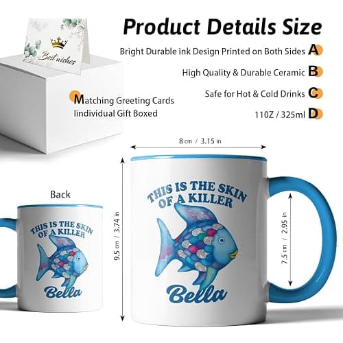 XKZGSZB This Is The Skin Of A Killer Bella, Funny Office Home Ceramic Coffee Mug Tea Cup, Movie fans Vampire Romance Fan Mug, Gifts for Men Women Friend Bestie Coworker Boss, Movie Fans Gifts thumbnail 2