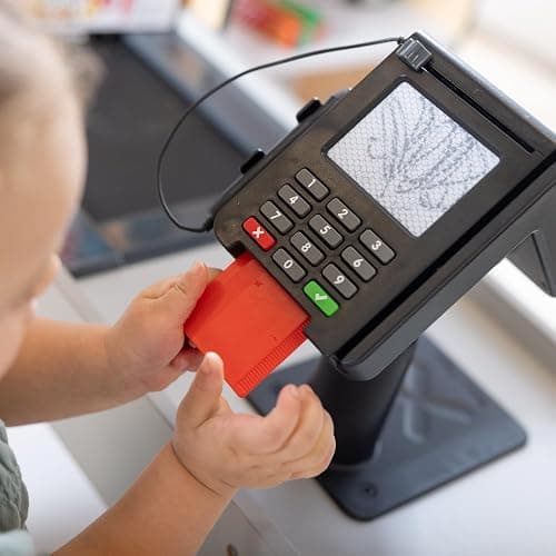 Melissa & Doug, Fresh Mart Pretend Grocery Store, Kids Cash Register with Scanner, Shelves, & Conveyor Belt, Kids Toys for Girls & Boys thumbnail 2