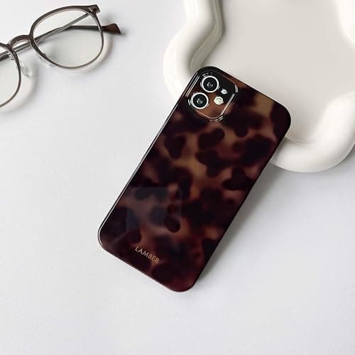 NITITOP Compatible with iPhone 11 Case Cute Stylish Leopard Print Amber Aesthetic Tortoise Design for Women Girls Men Soft TPU Shockproof Protective Cover - Brown thumbnail 3