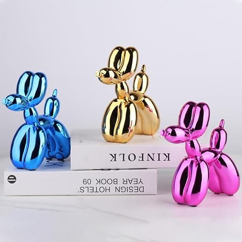XIAOMAGG Gold Balloon Dog Decor,Gold Room Decors,Balloon Animal Preppy Room Shelf Decor,Cute Statue Home Decors,Bedroom Modern Sculpture Desk Decoration,Golden Decorations Figurines thumbnail 5