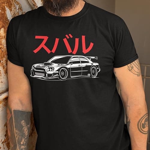 STYLN Subie Generation Cars T-Shirt | Adult Mechanic Japanese Racing Short Sleeve Shirts Gift for Car Automotive Enthusiasts thumbnail 3