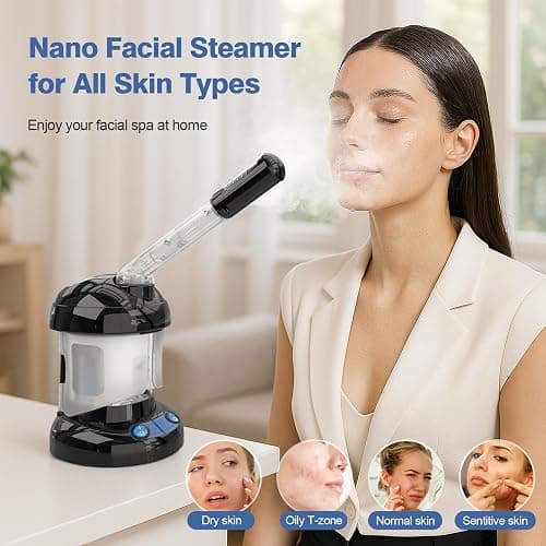 Hair Steamer Kingsteam 2 in 1 Ozone Facial Steamer, Design for Personal Care Use at Home or Salon Barber thumbnail 6