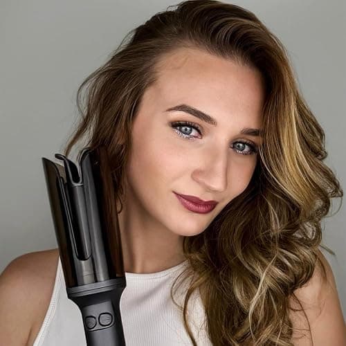 LA MAESII Automatic Rotating Curling Iron, Hair Curler with 3 Temps Fast Heating, 2-Way Rotating 1 Inch Curling Wand, Ceramic Coating, Ionic, Anti-Scald, Anti-Tangle, Dual Voltage Auto Shut-Off (Gray) thumbnail 8