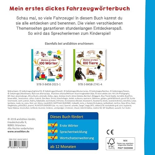 Meine ersten 100 Fahrzeuge: Foto-Wörterbuch | Stabiles Pappbilderbuch für die Sprachentwicklung ab 12 Monaten thumbnail 2
