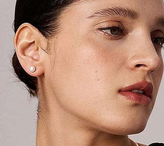 Pearl Stud Earrings, 12 Pairs Hypoallergenic Pearl Earrings Stud for Women | Hypoallergenic Composite White Round Ball Earrings Set Birthday Bridal Wedding Christmas Jewelry Daily Wear thumbnail 4