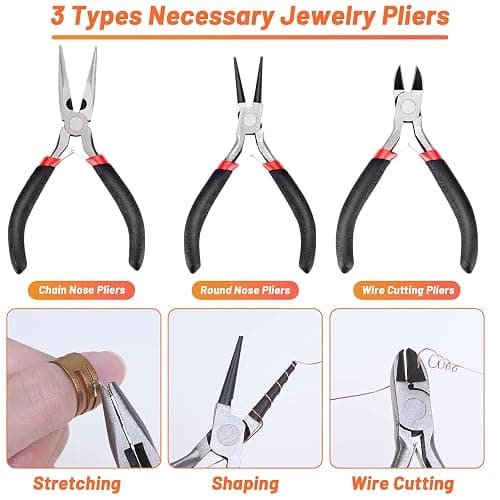 Audab Jewelry Wire Wrapping Jewelry Making Supplies Kit, Ring Sizer Measuring Tools Kit with Tools, Ring Craft Wires, Jewelry Findings for Rings Repair thumbnail 5