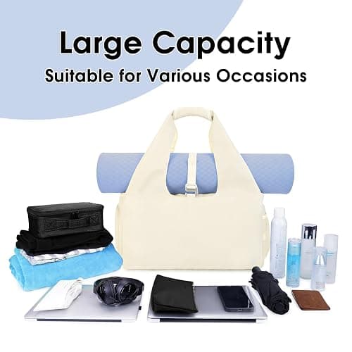 sportsnew Yoga Gym Bags for Women with Shoes Compartment & Wet Dry Storage Pockets & Adjustable Yoga Mat Holder, Patent Pending thumbnail 5