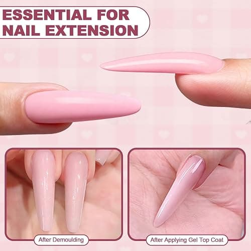 Plman 240 PCS Sandwich Nail Dual Forms, Nail Extension Kit for Beginner & Professional, 14 Sizes Dual Form for Polygel and Builder Gel, Salon and Home DIY Nail Art Tools (Oval) thumbnail 4