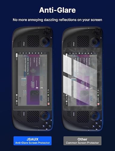 JSAUX 2-Pack Anti Glare Screen Protector for Steam Deck, 9H Hardness Matte Tempered Glass for Steam Deck OLED with Guiding Frame, Scratch Resistant, Comes with Toolkits thumbnail 3