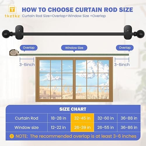 TKZTKZ Curtain Rods No Drilling for Windows 32 to 45 Inch:No Drill Small White Curtain Rod with Adhesive Brackets for Bedroom,5/8" Apartment Renter Friendly Adjustable Drapery Rods Easy Install thumbnail 5