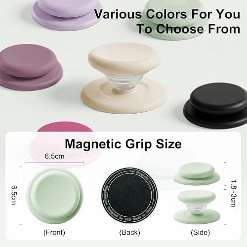 MOROCK Grip for Kindle with Kickstand and Magnetic Stand, Soft Silicone Magnetic Finger Grip for Kindle, iPhone and Smartphone, Cute Magnetic eReaders Holder, Matcha Green thumbnail 6