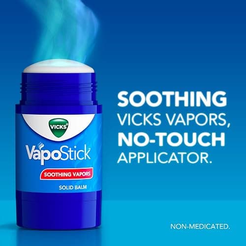 Vicks VapoStick, Solid Balm, No Mess, Soothing Non-Medicated Vicks Vapors, Easy-To-Use No-Touch Applicator, Quick Dry, Lightweight Skin Feel, 1.25oz x 2 thumbnail 3