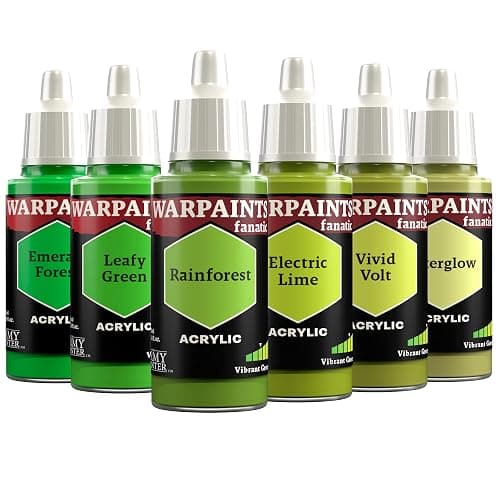 The Army Painter, Warpaints Fanatic Flexible Triad: Vibrant Greens, 6 x 18 ml acrylic paints - Miniature quality hobby paint for Dungeons and Dragons (DnD) & Warhammer Miniatures - Image 1