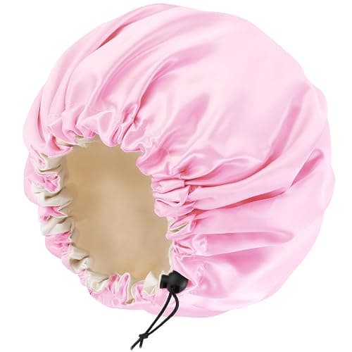 Satin Silk Bonnet For Curly Hair Bonnet Braid Bonnet For Sleeping Bonnets For Women Large Double-layer Adjustable - Image 1