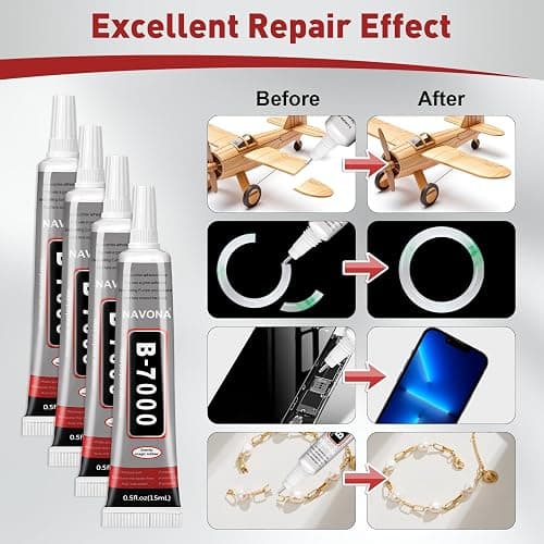 8 PCS 15ml B7000 Glue Clear with Precision Tip, Bedazzling Glue, Super Glues, Rhinestone Glue for Nail, Craft Glues, Jewelry Making, Nail Art, DIY, Makeup, Shoes thumbnail 7
