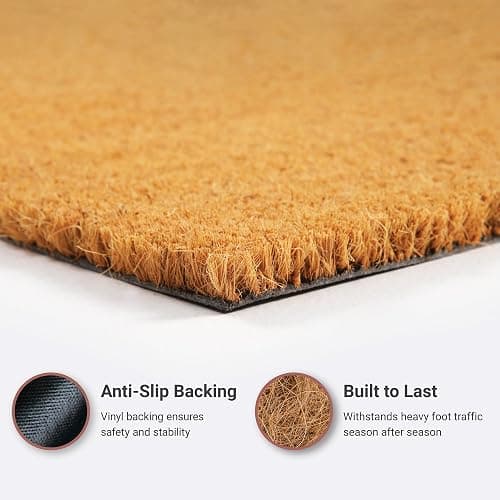 THEODORE MAGNUS Door Mat - Welcome Mat for Front Door with Non-Slip Backing - Durable Coir Doormat - Perfect for Outside Entrance and Entryway Matt - Outdoor/Indoor - Sweet Home - 17" x 30" thumbnail 7