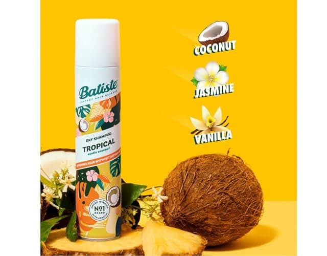 Batiste Dry Shampoo, Tropical Fragrance, Refresh Hair and Absorb Oil Between Washes, Waterless Shampoo for Added Hair Texture and Body, 6.73 OZ Dry Shampoo Bottle thumbnail 4