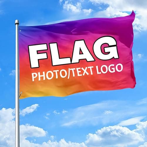 Custom Flag,Personalised Flags,Make Your Own Flags with Print Photo/Logo/Text,Design banner for Living Room Bedroom Garden Outdoors Décor Corridor Balcony Camping Flag Yard Sign. thumbnail 2