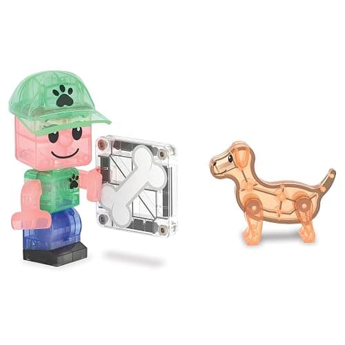 MAGNA-TILES Puppy Park 27-Piece Magnetic Construction Set, The Original Magnetic Building Brand thumbnail 8