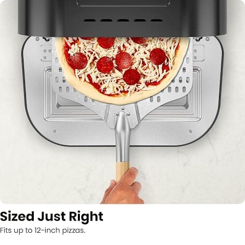 CHEFMAN Indoor Pizza Oven - Makes 12 Inch Pizzas in Minutes, Heats up to 800°F - Countertop Electric Pizza Maker with 5 Touchscreen Presets, Pizza Stone and Peel Included - Stainless Black thumbnail 7