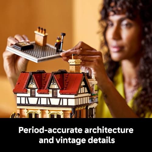 LEGO Icons Tudor Corner Building Set for Adults 18+ - DIY Miniature House Kit - Collectible Mini House Building Set for Men and Women - Crafting Gift for Adults - 10350 thumbnail 4