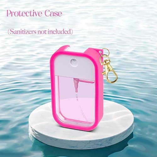 COCGVEL Silicone Case Compatible with Touchland Hand Sanitizer Spray, Protective Case with Keychain for Power Mist and Glow Mist 1 fl oz, Hand Sanitizer Spray Accessory (Colourful 1, 3 Pack) - Colourful 1 - 3 Ounces thumbnail 4